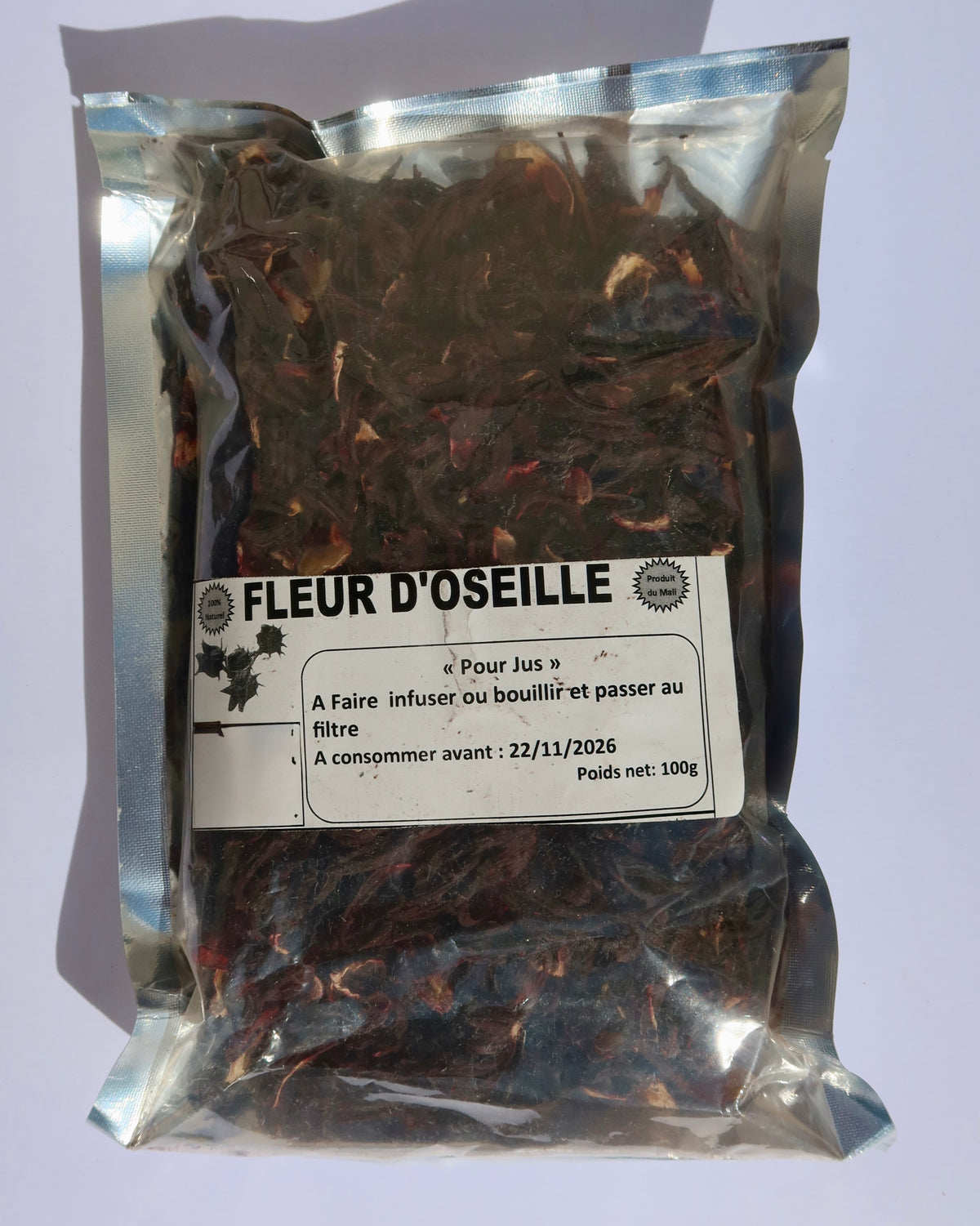 Fleurs d’hibiscus séchées / Bissap - 100 g